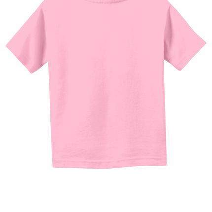 Pink Toddler Fine Jersey Tee – Soft Cotton Custom T-Shirt for Kids by Print View back
