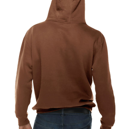 plain brown hoodie print view