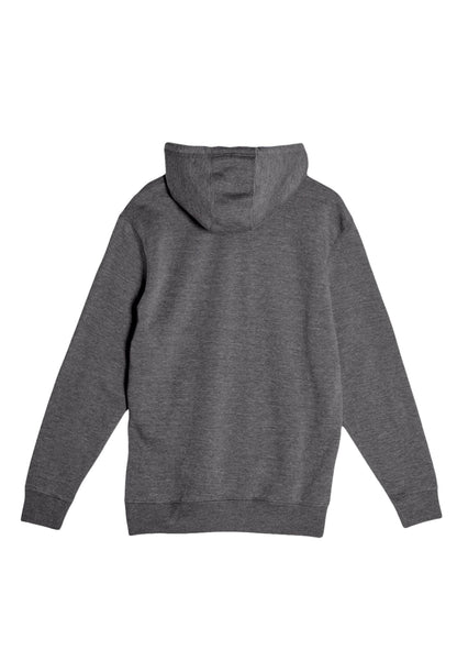Charcoal grey Lane 7 unisex hoodie with a plain design, shown from the print view angle, perfect for customization.