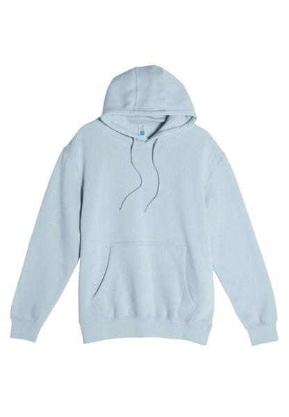 Light blue unisex premium hoodie by Lane 7 with a plain design, shown from the front view.