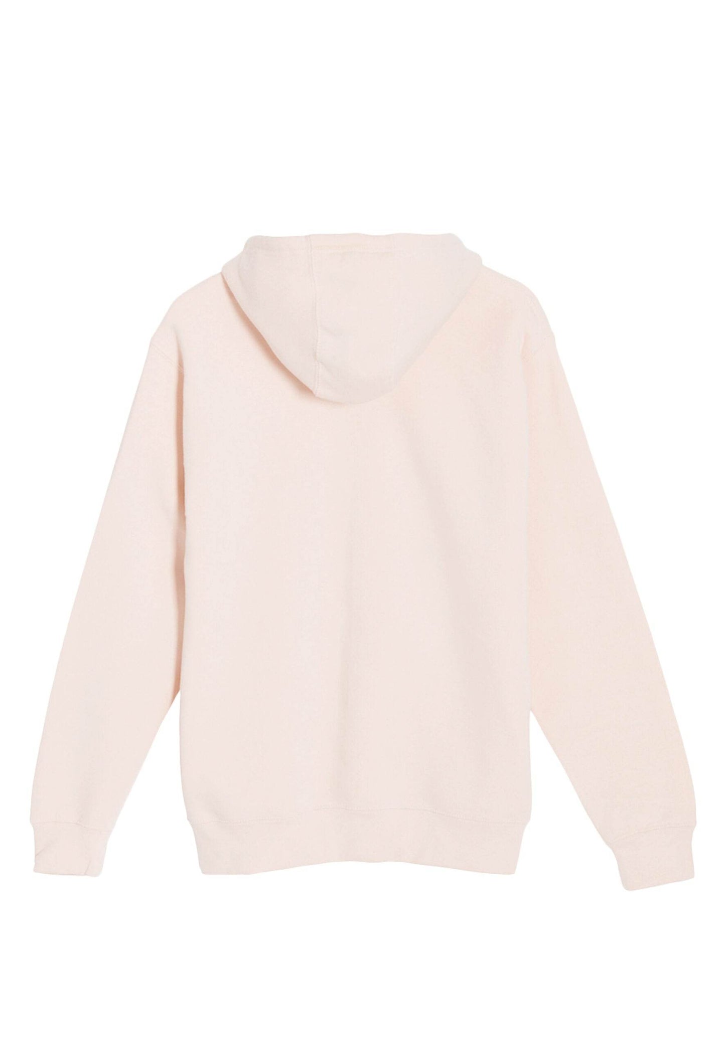 Light pink Lane 7 unisex plain premium hoodie with print view, showcasing its simple design and comfortable fit.
