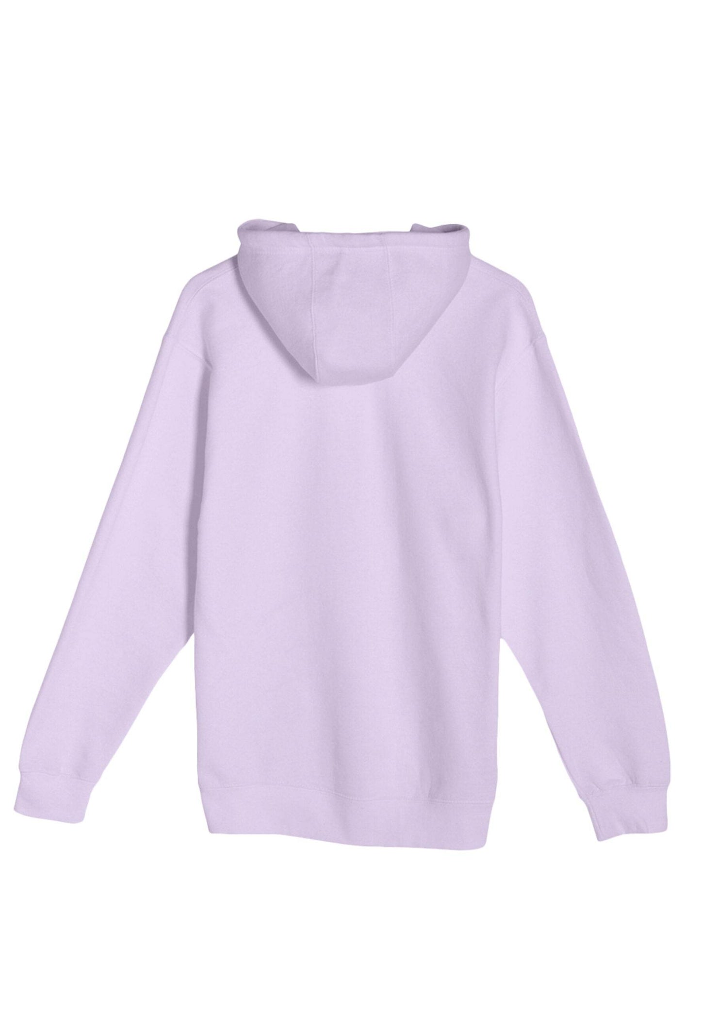 Unisex plain lilac Lane 7 hoodie displayed at print view, showcasing its smooth fabric and comfortable fit.