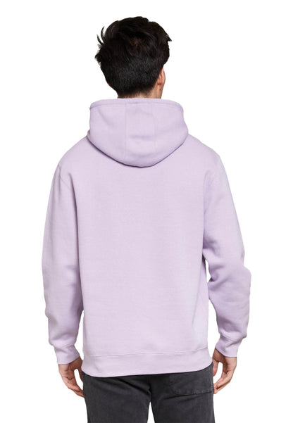 Unisex plain lilac hoodie from Lane 7, showing the front print view of a comfortable pullover hoodie.