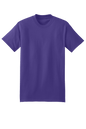 Purple Hanes Beefy-T heavyweight 100% cotton short sleeve T-shirt, customizable at print view.
