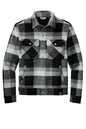 Russell Outdoors™ Basin Jacket in deep black plaid, flat front coat from Print-View, featuring a stylish and warm outer layer.