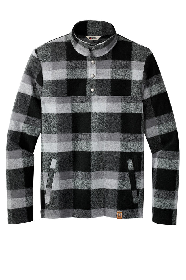 Plaid  front view shirt with black and gray pattern 