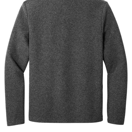 Dark  back view  gray fleece jacket  