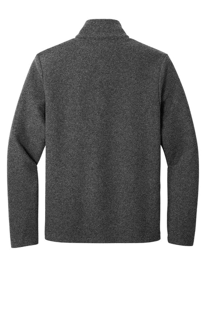 Russell Outdoors™ Basin Snap Pullover sweatshirt in graphite heather, shown from the back with a relaxed fit and snap details.