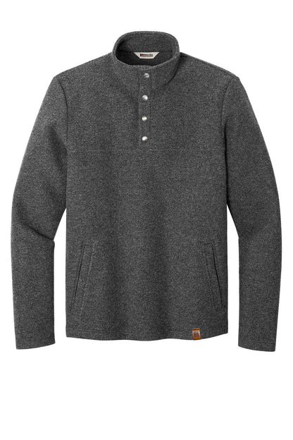 Russell Outdoors™ Basin Snap Pullover sweatshirt in graphite heather, front view showing snap closure and casual fit.