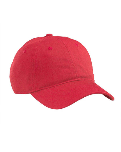 Red Print View baseball cap with unstructured design, featuring a printed pattern, perfect for casual wear and outdoor activities.