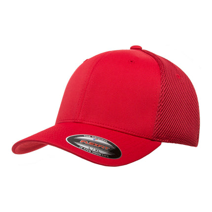 Red Mesh Fitted Hat Print View