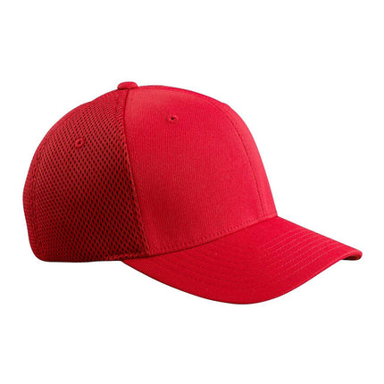 Red Color Fitted Hat Print View