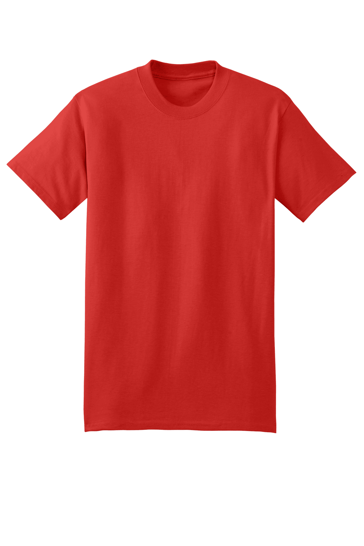 Red Hanes Beefy-T heavyweight 100% cotton short sleeve T-shirt, customizable at print view, casual and durable men's T-shirt