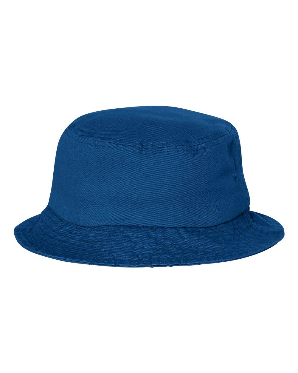 Royal blue bucket hat by Print-View featuring a stylish printed design, perfect for sun protection and casual wear.