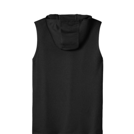 “Custom Sport-Tek Competitor Sleeveless Hoodie – black– back view for printed design”