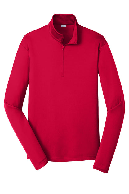Deep red Sport-Tek PosiCharge Competitor 1/4-Zip pullover by Print-View, shown from the front view