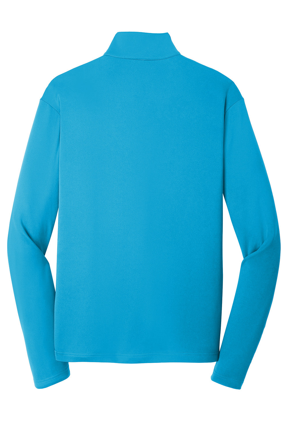 Atomic blue Sport-Tek PosiCharge Competitor 1/4-zip pullover with flat back design, ideal for sports and activewear.