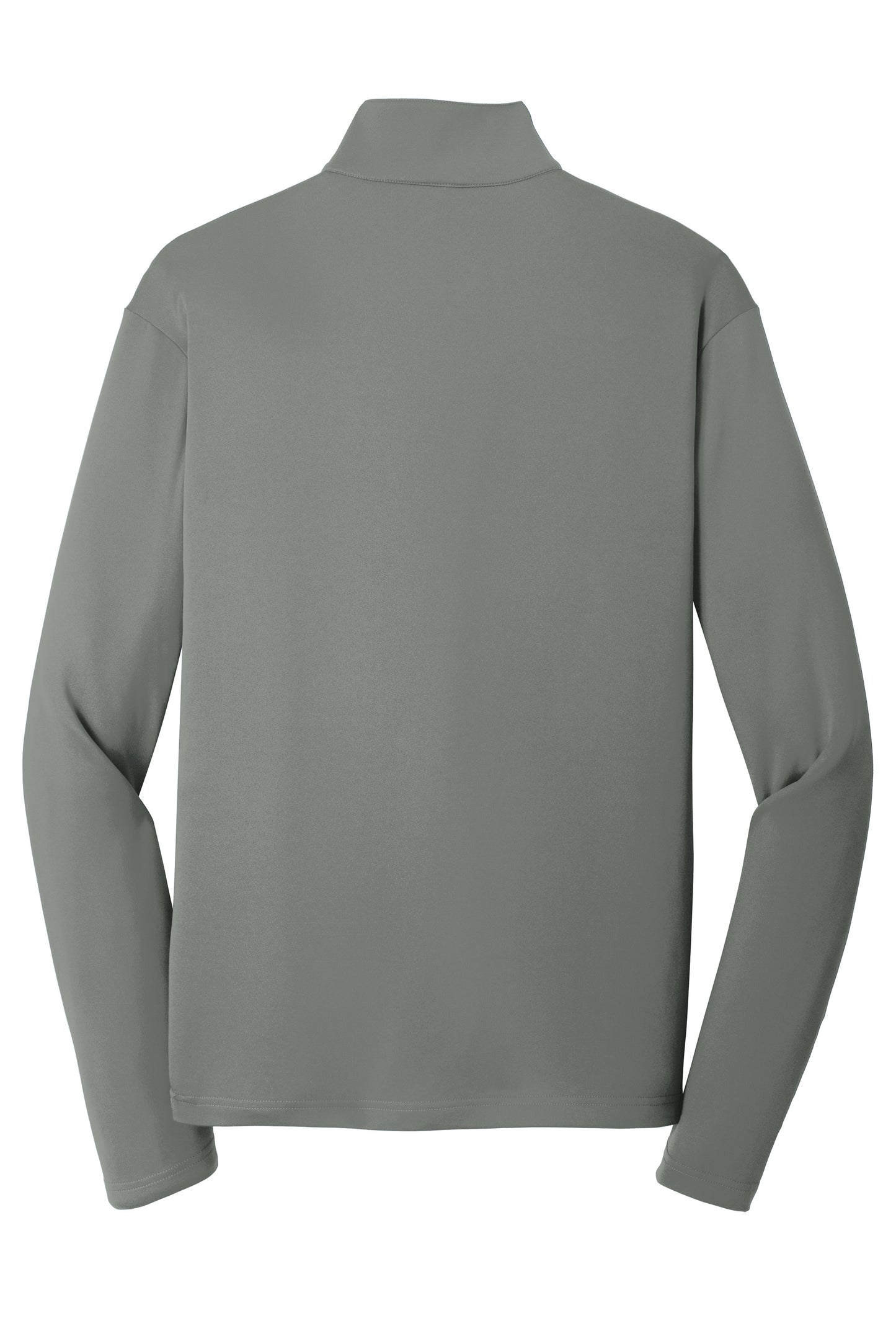 Grey Sport-Tek PosiCharge Competitor 1/4-Zip Pullover by Print-View, shown flat with back view