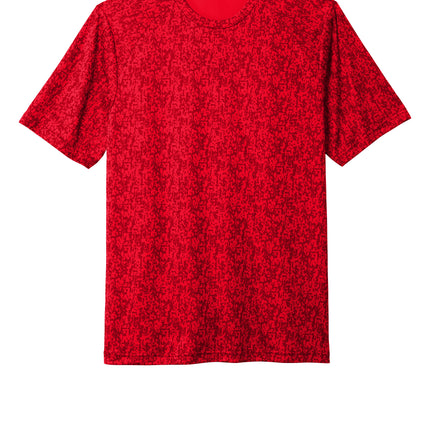 Sport-Tek Digi Camo Tee front view - True Red - custom print option - Print-View
