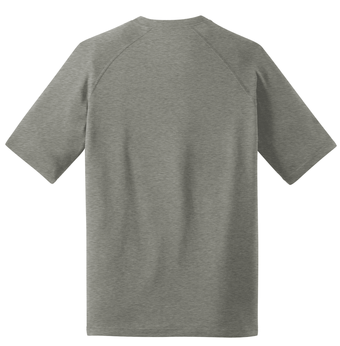 Sport-Tek Ultimate Performance T-shirt in heathered grey, lightweight performance fabric, flat back design for athletic wear.
