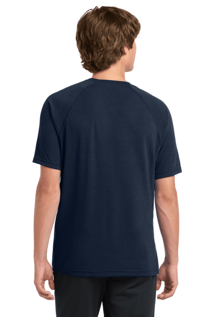Sport-Tek Ultimate Performance T-shirt in true navy, shown from the back, featuring a sleek, athletic fit and moisture-wicking fabric.