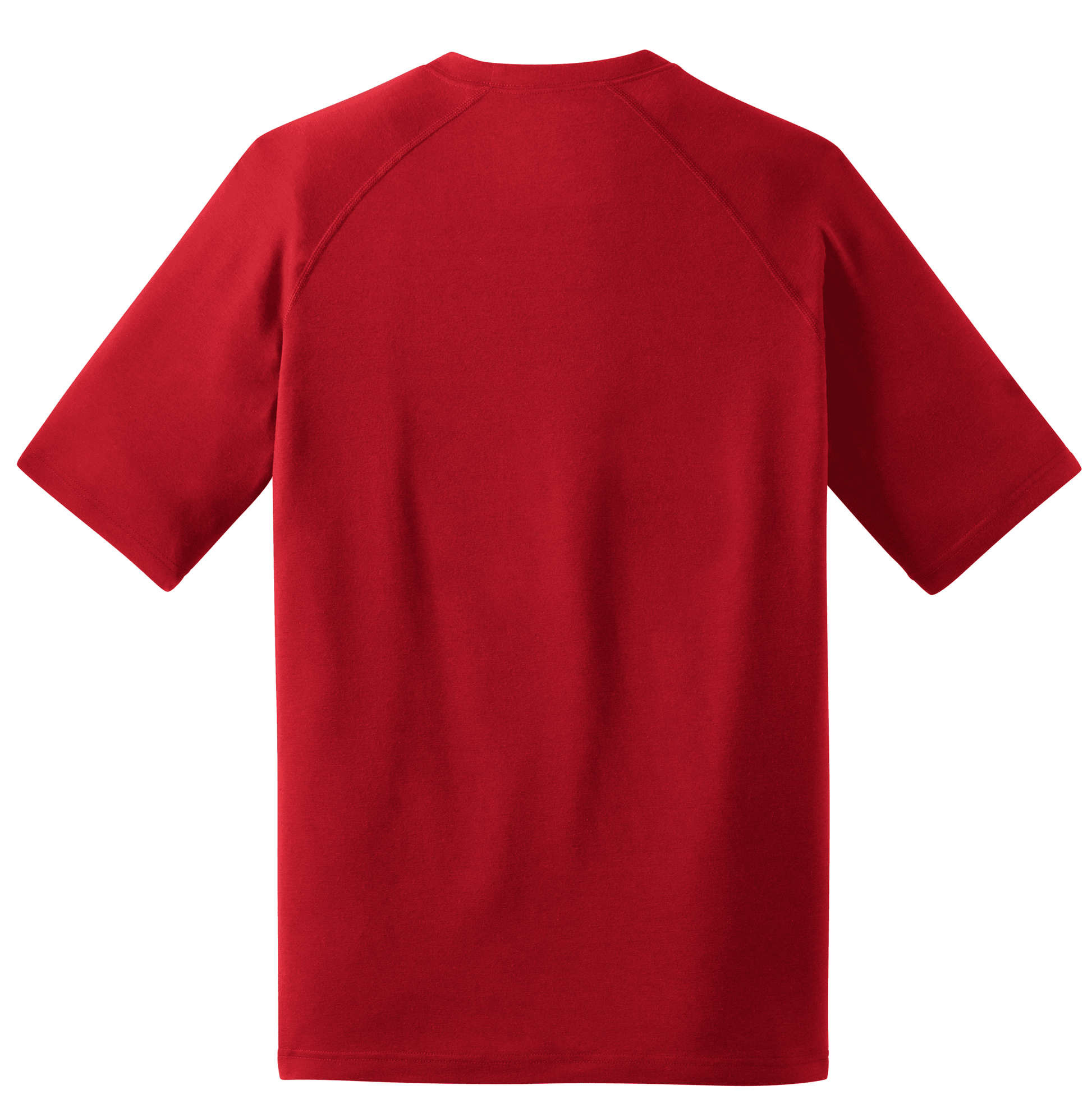 Sport-Tek Ultimate Performance T-shirt in true red, lightweight athletic fabric, shown from the back.