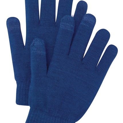 Royal blue Sport-Tek® Spectator Gloves with short Tek design, featuring a snug fit and breathable fabric.