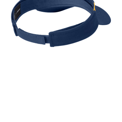Navy blue visor with yellow accents 