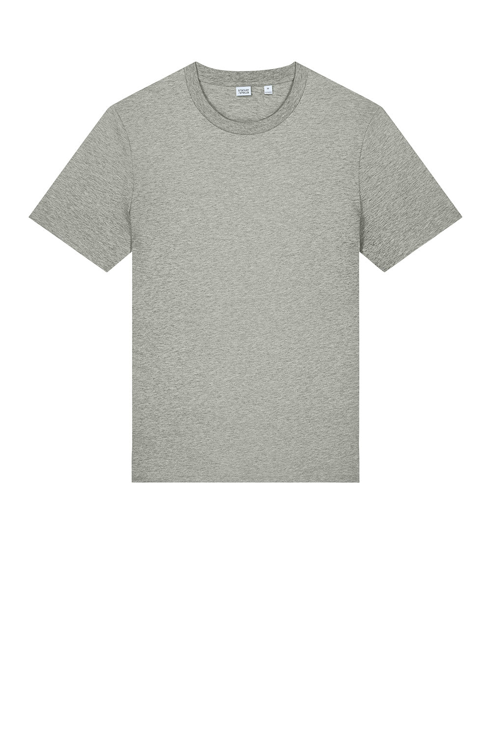 Heather grey unisex Creator 2.0 tee by Stanley/Stella, casual fit, flat front view, ideal for teens and everyday wear.