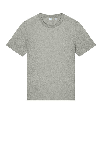 Heather grey unisex Creator 2.0 tee by Stanley/Stella, casual fit, flat front view, ideal for teens and everyday wear.