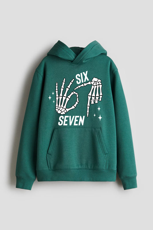 Green Six Seven kids hoodie, a hooded sweatshirt by Lane 7 with a comfortable fit and casual style.