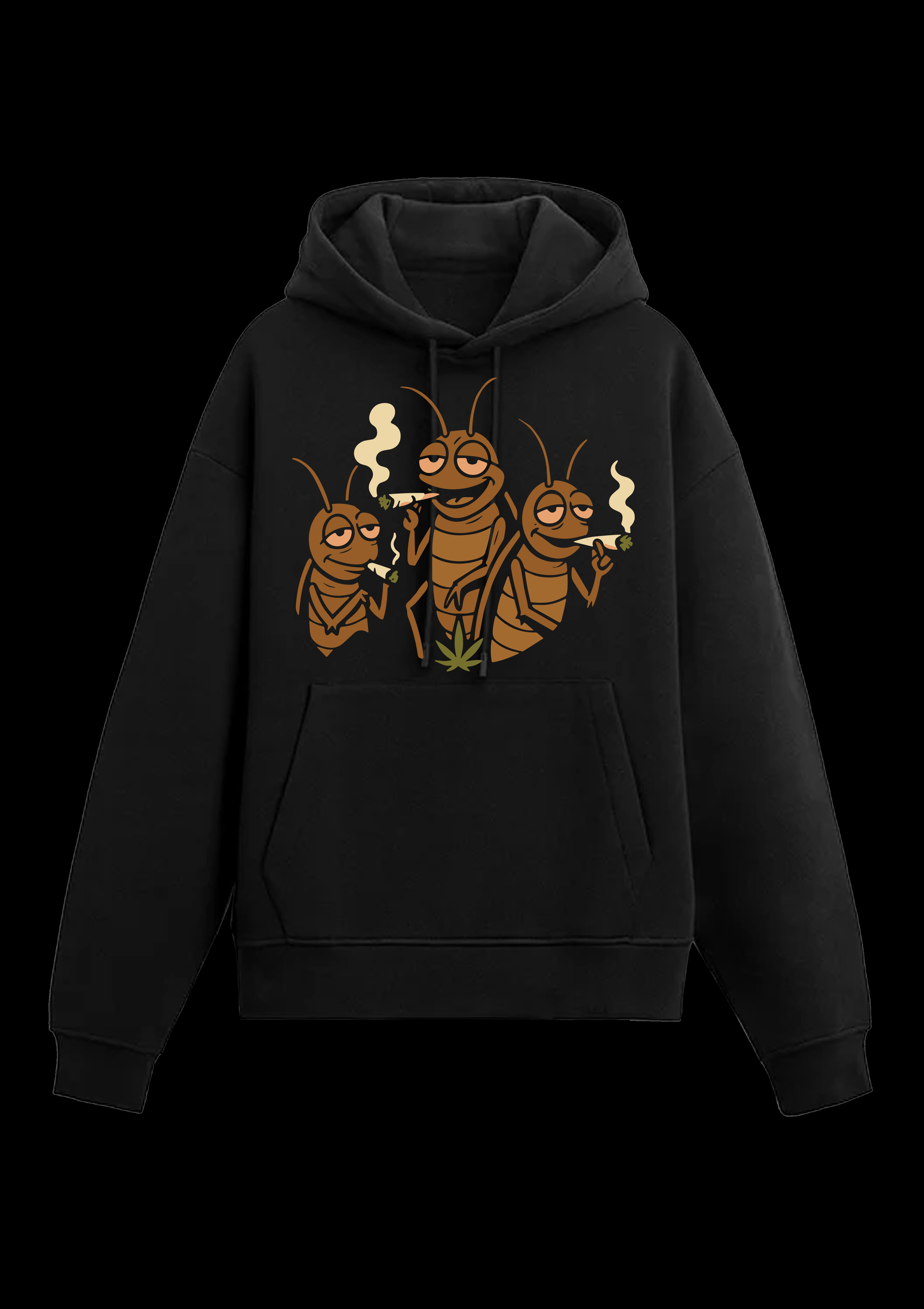 Lane 7 Smoking Roaches hoodie sweatshirt featuring a bold graphic design of smoking roaches on soft, comfortable fabric.
