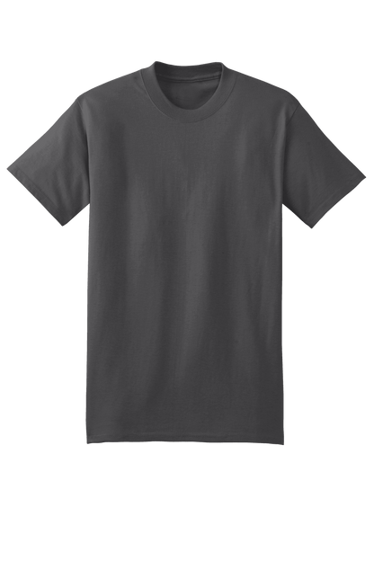 Hanes Beefy-T heavyweight 100% cotton short sleeve T-shirt in smoke grey, customizable at print view.
