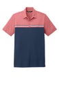 Men's TravisMathew Sunset Blocked Polo shirt in cardinal heather and blue nights, flat front style, by Print-View.