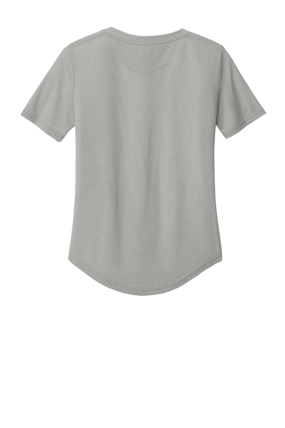 Women’s grey heather tentree® TreeBlend V-neck T-shirt with a flat back, casual and comfortable for everyday wear.