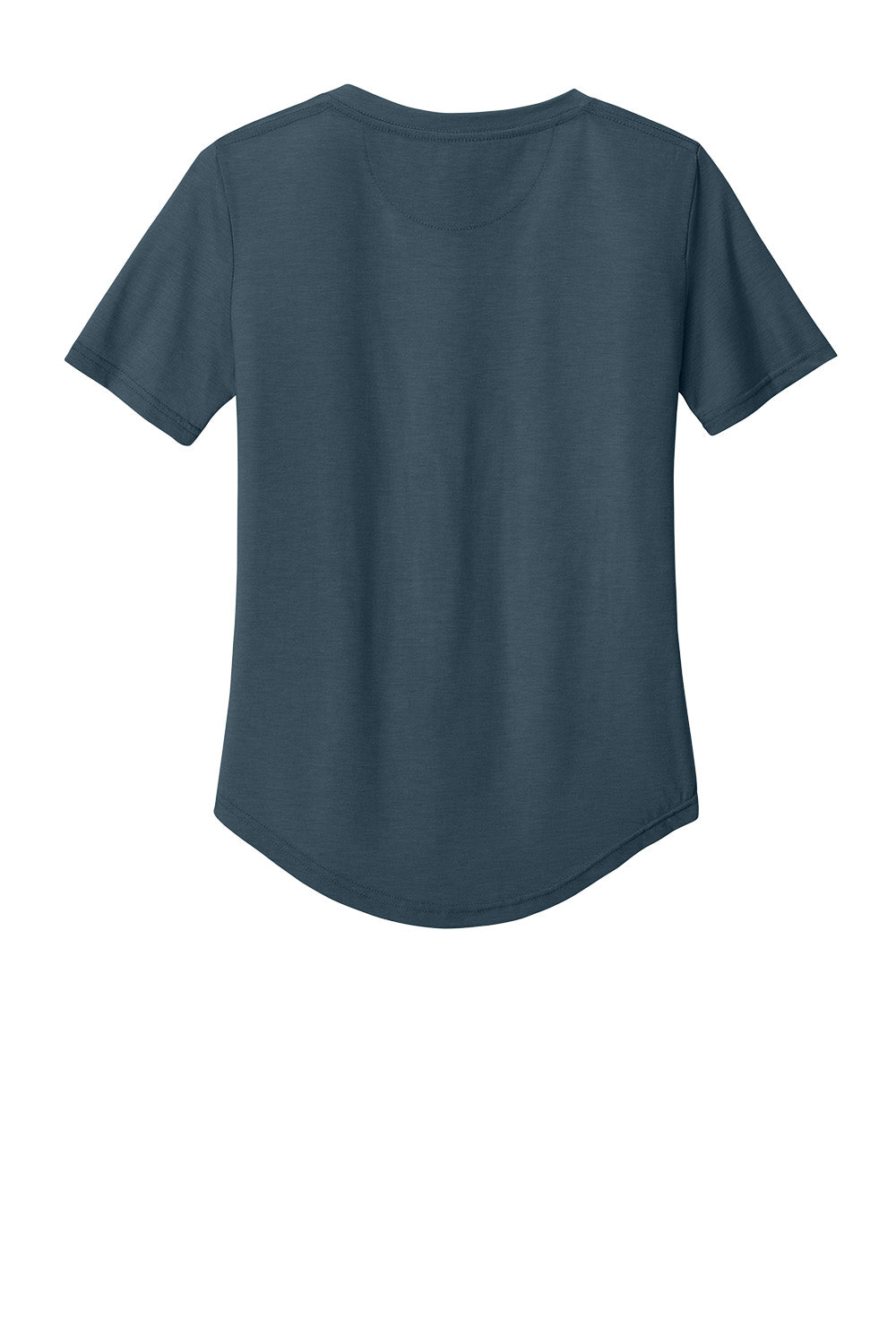 tentree® Women’s TreeBlend V-Neck T-Shirt in Moonlit Ocean Heather, flat back view showing soft fabric and V-neck design