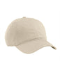 Tan unstructured baseball cap with Print-View logo, featuring a casual, relaxed fit and classic design.