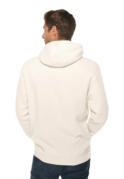 Tan Lane 7 unisex plain premium hoodie with print view, showcasing a comfortable pullover hoodie style for customization.