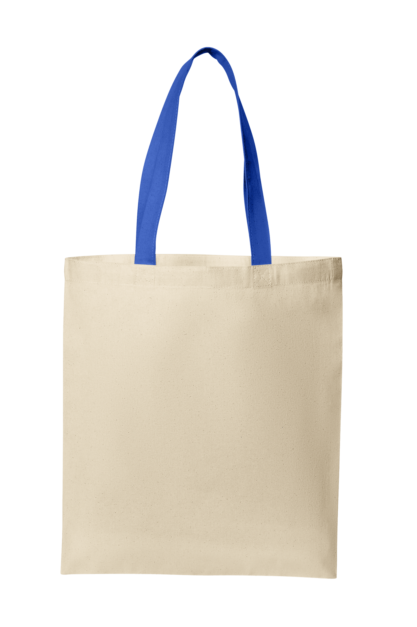 Lightweight cotton tote bag from Print View with natural blue print, reusable cloth design, ideal for shopping or everyday use.