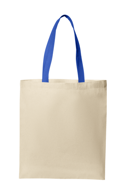 Lightweight cotton tote bag from Print View with natural blue print, reusable cloth design, ideal for shopping or everyday use.