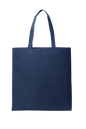 Navy blue Print View cotton tote bag, lightweight reusable cloth bag with printed design, ideal for shopping or daily use