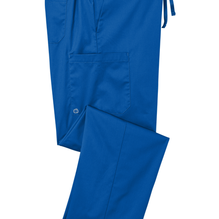 Unisex Medical Work Flex Cargo Pant- Nursing Pant Blue Folded