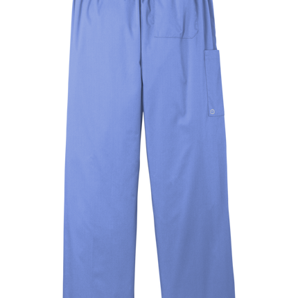 Unisex Medical Work Flex Cargo Pant- Nursing Pant Light Blue Back