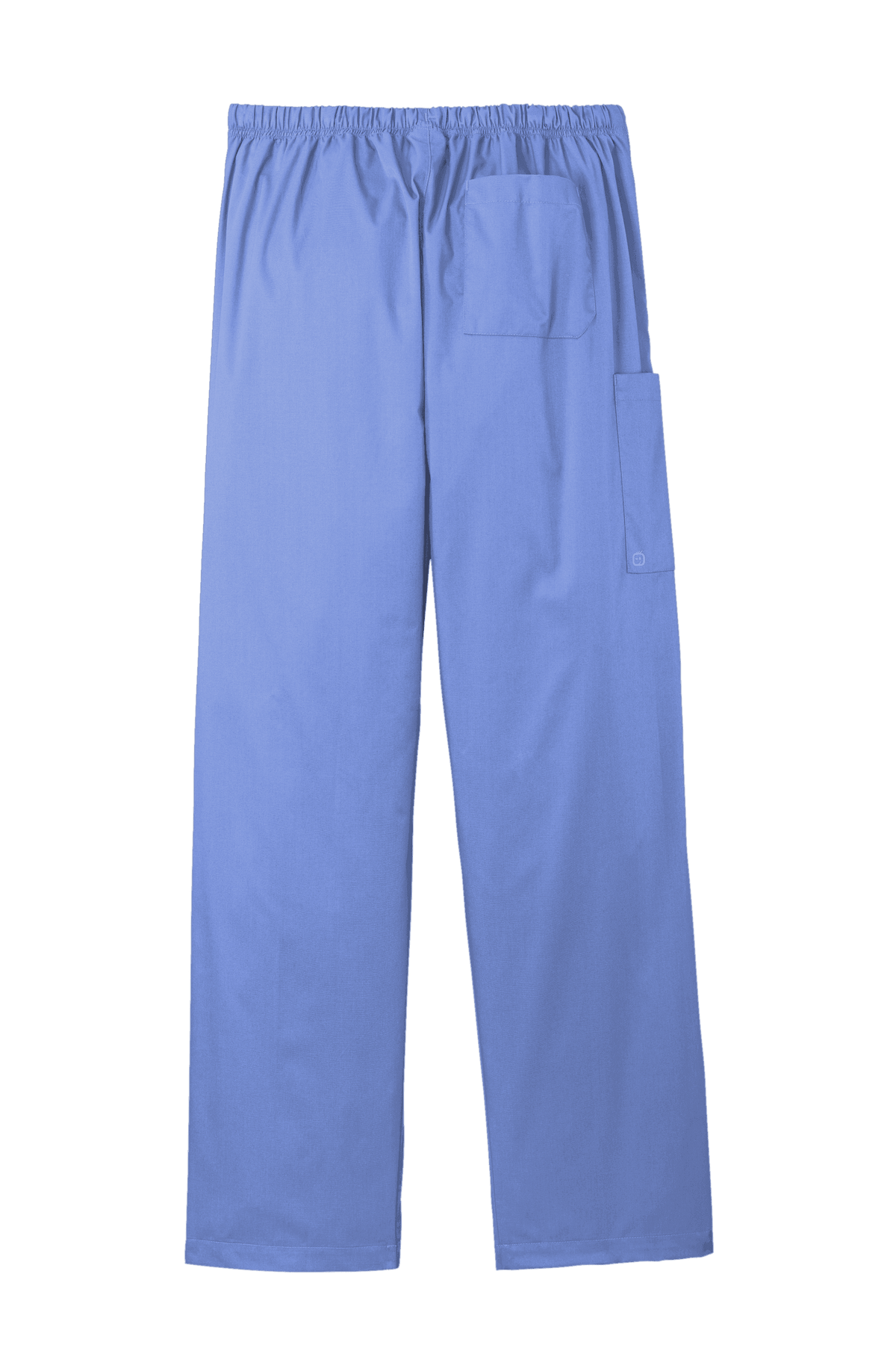 Light blue Wink unisex short work flex cargo scrubs pant with multiple pockets, suitable for medical and nursing professionals.