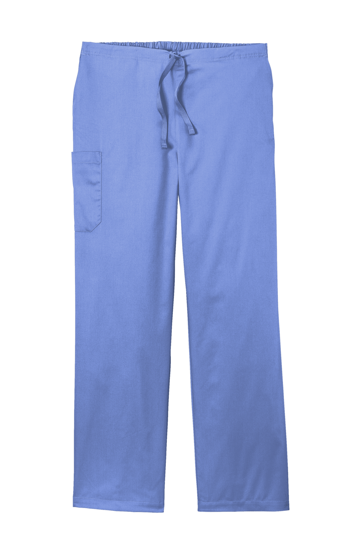 Light blue unisex Wink medical scrubs cargo pants with flexible workwear design, front view showing functional pockets.