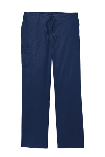 Navy unisex medical workwear cargo scrub pants by Wink, featuring a comfortable fit and multiple pockets for healthcare professionals.