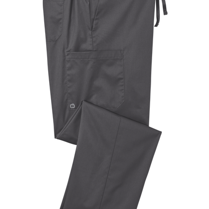 Unisex Medical Work Flex Cargo Pant- Nursing Pant Pewter Grey Folded