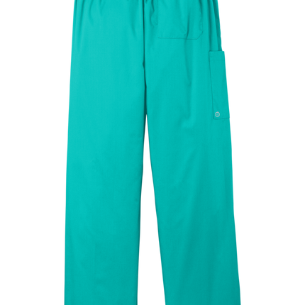 Unisex Medical Work Flex Cargo Pant- Nursing Pant Teal Back