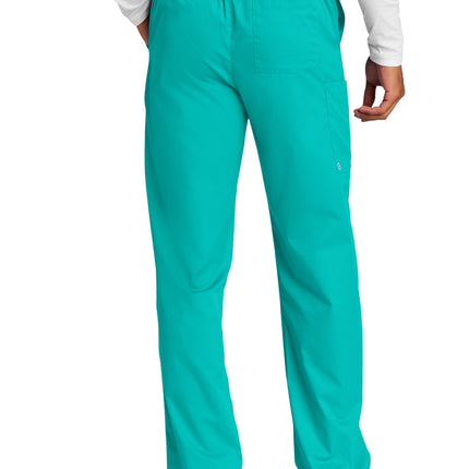 Unisex Medical Work Flex Cargo Pant- Nursing Pant Teal model back