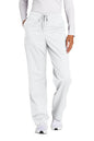 White Wink unisex short work flex cargo scrub pants with front pockets, designed for medical and nursing professionals.